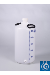 Bild von Vorratsflasche mit Gewindestutzen, HDPE, 25l, m.V.