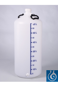 Bild von Vorratsflasche mit Gewindestutzen, HDPE, 60l, m.V.