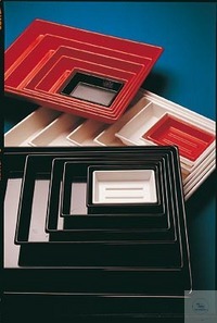 Bild von Fotoschale hohe Form, mit Rillen, rot, 31x41 cm