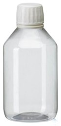 Bild von PEG250 behroplast PET-Enghalsflaschen glasklar, m.Verschluss, 250 ml (Pck 10 St