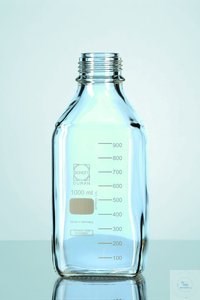 Bild von DURAN® GL 45 Laborglasflasche, vierkant, ohne Kappe und Ausgießring, 1000 ml
