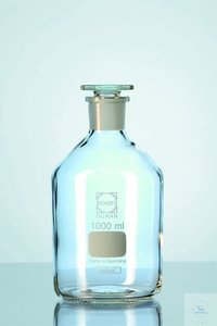Bild von DURAN® Enghals-Standflasche, NS 29/32, klar, mit Stopfen, 1000 ml