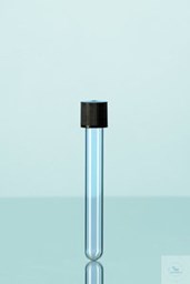 Bild von Einmal-Kulturröhrchen, Kalk-Soda-Glas, 12 x 100 mm, GL 14, Kappe (PP) mit