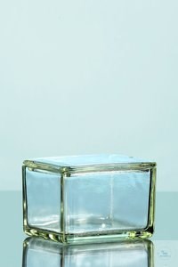 Bild von Glaskasten, zur Aufnahme des Färbegestells, 108 x 90 x 70 mm, Kalk-Soda-Glas