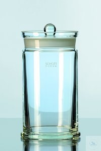 Bild von DURAN® Präparatenglas, mit eingeschliffenem Knopfdeckel, 110 x 253 mm