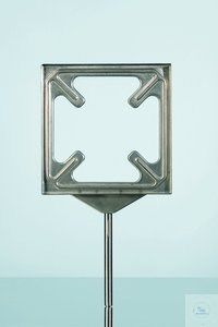 Bild von Plattenhalter für Glaskeramik-Labor-Schutzplatten aus Chromnickelstahl 135 x 135