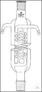 Bild von Intensivkühler mit doppelter Kühlschlange, Kern und Hülse NS 29/32, Mantellänge