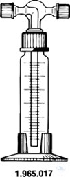 Bild von Gaswaschflaschen, mit Aufsatz 2 GL 18/10, graduiert, 100 ml, Kunststofffuß, 1 GL