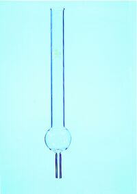 Bild von Chlorcalciumröhren (Trockenröhren) mit 1 Kugel, gerade, L: 200 mm, I.D. 18 mm
