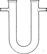 Bild von Chlorcalciumröhren, U-Form, mit Seitenröhrchen, L: 80 mm, D. 9 mm