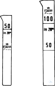 Bild von Colorimeterzylinder nach Nessler, 50 ml, hohe Form, Marke bei 50 ml, Höhe: 180
