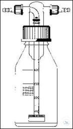 Bild von Gaswaschflaschen - Aufsatz n. Drechsel, mit 2 Gewinden, GL 14, mit Fritte P0
