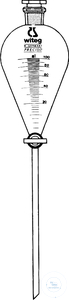 Bild von Squibb-Scheidetrichter Borosilikatglas 3.3 m. PE-Stopfen mit Glasküken,