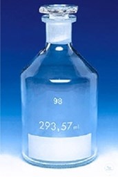 Bild von Sauerstoffflasche nach Winkler 500-600 ml, Kpl., Plastikstopfen Mattsch.,
