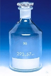 Bild von Sauerstoffflasche nach Winkler 500-600 ml, Kpl., Plastikstopfen Mattsch.,