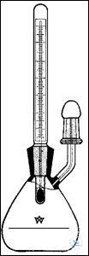 Bild von Pyknometer mit Thermometer, 100 ml, nach ISO 3507, Thermometer NS 10/19, mit