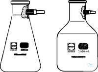 Bild von Saugflaschen, Erlenmeyerform, komplett, 250 ml, mit PPN-Kunststoff-Olive und