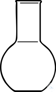 Bild von Stehkolben, Mittellang, Borosilikatglas, mit Bördelrand, 50 ml, Kolben Ø 51 mm,