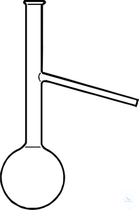 Bild von Engler-Kolben, 100 ml, mit Seitenrohr 100/6-7 mm, Kolben Ø 66 mm, Höhe 215 mm,