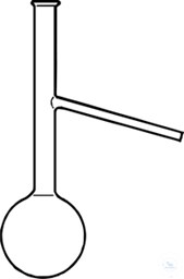 Bild von Engler-Kolben, 100 ml, mit Seitenrohr 100/6-7 mm, Kolben Ø 66 mm, Höhe 215 mm,