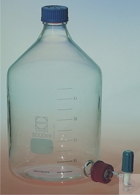 Bild von Abklärflaschen, 10.000 ml, Hals mit DIN- Gewinde GL 45, Bodentubus GL 32,