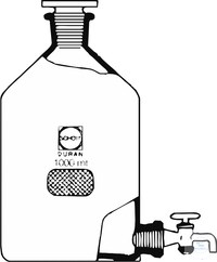 Bild von Abklärflaschen, hergestellt aus DURAN Rohr, 1000 ml, Höhe: 200 mm, Ø: 110 mm,