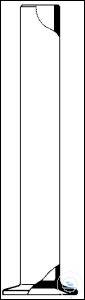 Bild von Zylinder mit Fuß, Rand rauh geschliffen, Höhe: 150 mm, Ø: 50 mm, hergestellt aus