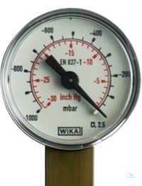 Bild von Ersatzteil: Manometer -1000 bis 0 mbar, -30 inch Hg bis 0,25 inch Hg, relativer