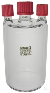 Bild von Woulff'sche Flasche mit 2 Seitenhälsen GL 18, Mittelhals GL 25 und