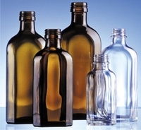 Bild von Meplatflaschen, 50 ml, Klarglas, DIN-Gewinde, komplett mit Schraubkappe, VE = 90