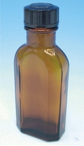 Bild von Meplatflaschen, 1000 ml, Braunglas, DIN-Gewinde, komplett mit Schraubkappe, VE =