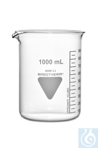 Bild von Rasotherm® Becherglas niedrige Form mit Ausguss, (Boro 3.3), 400 ml