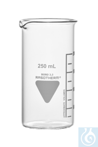 Bild von Rasotherm® Becherglas hohe Form mit Ausguss, (Boro 3.3), 25 ml