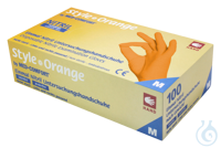 Bild von neoLab Nitril Einmalhandschuhe Orange (Orange), Gr. XL, 100 1/Box