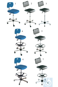 Bild von neoLab® Laborstuhl, Komfort-Sitzschale, ohne Fußring, höhenverstellbar 545-790 m