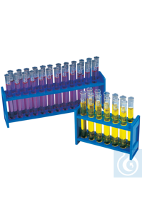 Bild von neoLab® Reagenzglasgestell blau, für 12 Gläser, 180 x 57 x 120 mm