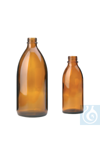 Bild von Enghals-Schraubflasche braun, 50 ml ohne Schraubverschluss DIN 18