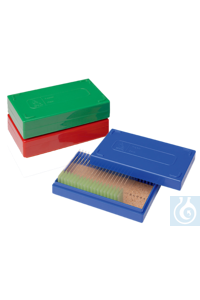 Bild von neoLabLine® Objektträger-Kasten für 25 St., PS, blau