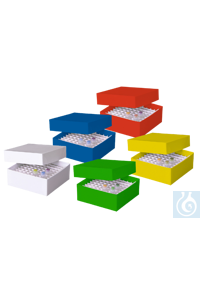 Bild von neoLabLine® Kryo-Aufbewahrungsbox economy, gelb, 133x133x50 mm