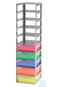 Bild von neoLab® Truhengestell f. 75er Box, 8 Fächer, 141 x 141 x 646 mm