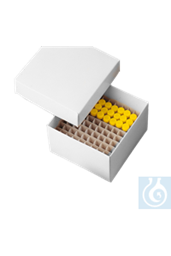 Bild von neoLabLine® Kryobox beschichtet aus Karton, weiß, 136x136x35 mm