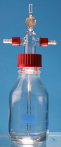 Bild von Sicherheits- Gaswaschflasche mit Druck- / Belüftungshahn