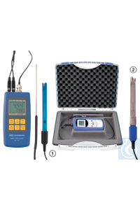 Bild von neoLab® pH-/Redox-/Temperatur-Messgerät im Set mit Pufferlösung und Koffer