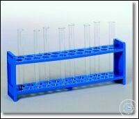 Bild von Reagenzglasgestell für 12 Gläser aus PP, blau, autoklavierbar bis 120°C Abb.