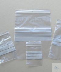 Bild von Kunststoff Druckverschlussbeutel, Abmessung 60 x 80 mm + 3 Beschriftungsfelder