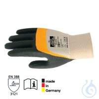 Bild von neoLab Profi-Schutzhandschuhe mit Nitrilbeschichtung, orange/schwarz, Gr. 10, Pa