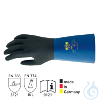 Bild von neoLab Chemikalien-Schutzhandschuhe Rubiflex blau, Gr. 8, Paar