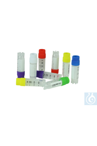 Bild von Cryomaster® Kryoröhrchen mit Außengewinde, 2.0 ml, Standring, 1D-Barcode, blaue