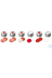 Bild von neochrom® Alu-Bördelverschluss ND8 farblos mit Loch, PTFE rot/Silik. weiß/PTFE