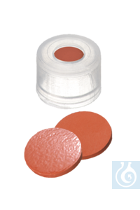 Bild von neochrom® PE Push-On Kappe 8 mm Silikon weiß/PTFE rot, 100 St./Pack